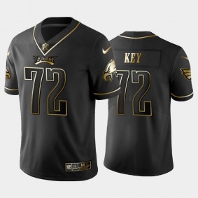 Men's Wade Key Philadelphia Eagles Black Golden Edition Jersey