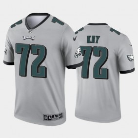 Men's Wade Key Philadelphia Eagles Silver Inverted Legend Jersey