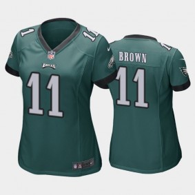 Women's A.J. Brown Philadelphia Eagles Green Game Jersey