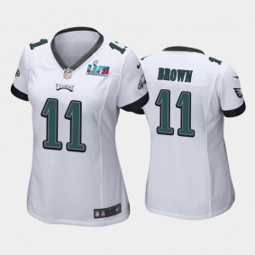 Women's A.J. Brown Philadelphia Eagles White Super Bowl LVII Game Jersey