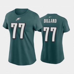 Women's Andre Dillard Philadelphia Eagles Midnight Green Name & Number T-Shirt