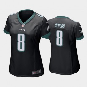 Women's Arryn Siposs Philadelphia Eagles Black Game Jersey