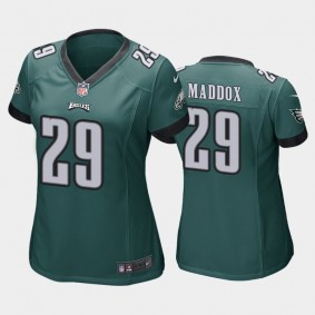 Women's Avonte Maddox Philadelphia Eagles Green Game Jersey