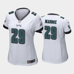 Women's Avonte Maddox Philadelphia Eagles White Game Jersey