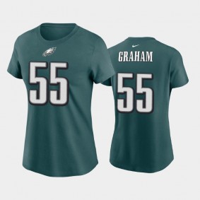 Women's Brandon Graham Philadelphia Eagles Midnight Green Name & Number T-Shirt