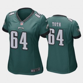 Women's Brett Toth Philadelphia Eagles Green Game Jersey