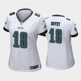 Women's Britain Covey Philadelphia Eagles White Game Jersey