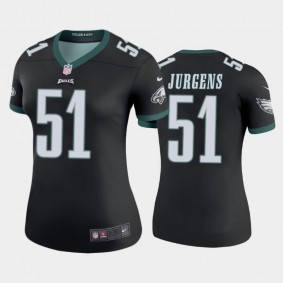 Women's Cam Jurgens Philadelphia Eagles Black Color Rush Legend Jersey