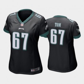 Women's Cameron Tom Philadelphia Eagles Black Game Jersey