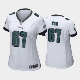 Women's Cameron Tom Philadelphia Eagles White Game Jersey