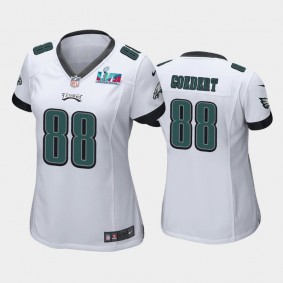 Women's Dallas Goedert Philadelphia Eagles White Super Bowl LVII Game Jersey