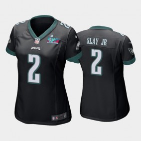 Women's Darius Slay Jr Philadelphia Eagles Black Super Bowl LVII Game Jersey