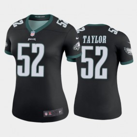 Women's Davion Taylor Philadelphia Eagles Black Color Rush Legend Jersey