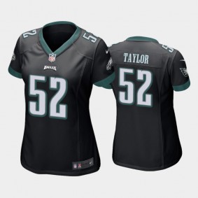 Women's Davion Taylor Philadelphia Eagles Black Game Jersey