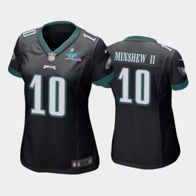 Women's Gardner Minshew II Philadelphia Eagles Black Super Bowl LVII Game Jersey