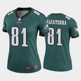 Women's Grant Calcaterra Philadelphia Eagles Green Legend Jersey