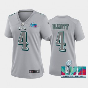 Women's Jake Elliott Philadelphia Eagles Gray Super Bowl LVII Atmosphere Jersey