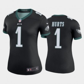 Women's Jalen Hurts Philadelphia Eagles Black Color Rush Legend Jersey