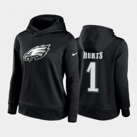 Women's Jalen Hurts Philadelphia Eagles Black Player Icon Hoodie