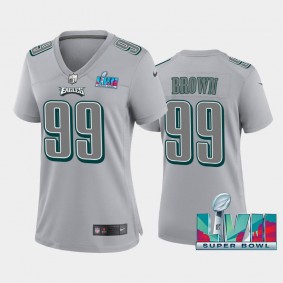 Women's Jerome Brown Philadelphia Eagles Gray Super Bowl LVII Atmosphere Jersey