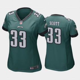 Women's Josiah Scott Philadelphia Eagles Green Game Jersey