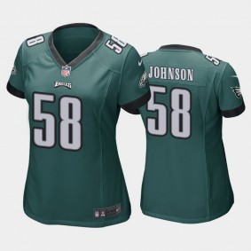 Women's Kyron Johnson Philadelphia Eagles Green Game Jersey