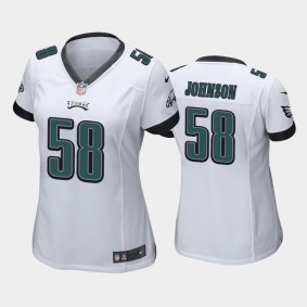 Women's Kyron Johnson Philadelphia Eagles White Game Jersey