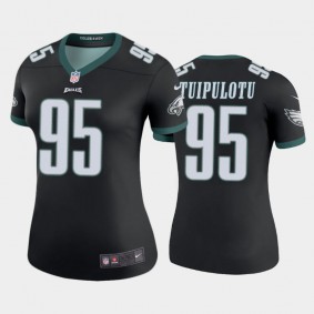 Women's Marlon Tuipulotu Philadelphia Eagles Black Color Rush Legend Jersey