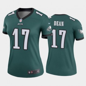 Women's Nakobe Dean Philadelphia Eagles Green Legend Jersey