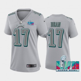 Women's Nakobe Dean Philadelphia Eagles Gray Super Bowl LVII Atmosphere Jersey