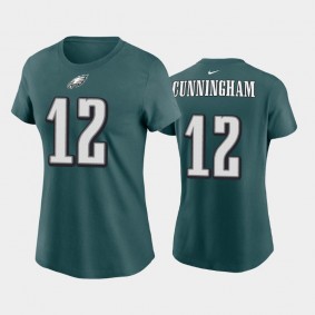 Women's Randall Cunningham Philadelphia Eagles Midnight Green Name & Number T-Shirt