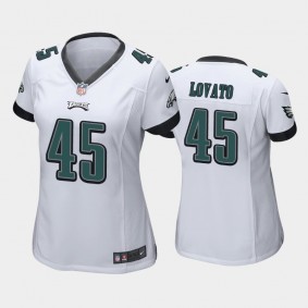 Women's Rick Lovato Philadelphia Eagles White Game Jersey