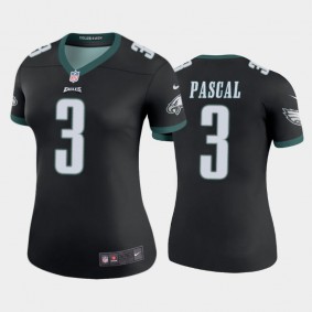 Women's Zach Pascal Philadelphia Eagles Black Color Rush Legend Jersey