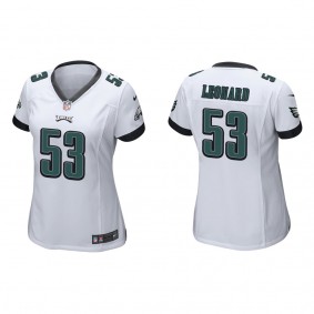 Women's Philadelphia Eagles Darius Leonard White Game Jersey