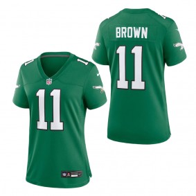 Women's Philadelphia Eagles A.J. Brown Kelly Green Alternate Player Game Jersey