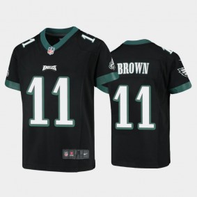 Youth A.J. Brown Philadelphia Eagles Black Game Jersey