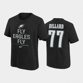 Youth Andre Dillard Philadelphia Eagles Black Name & Number T-Shirt