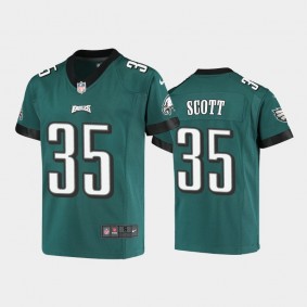 Youth Boston Scott Philadelphia Eagles Midnight Green Game Jersey