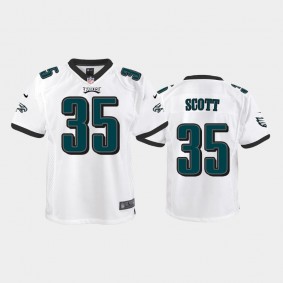 Youth Boston Scott Philadelphia Eagles White Game Jersey