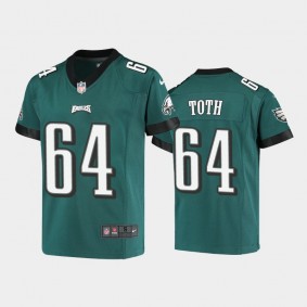 Youth Brett Toth Philadelphia Eagles Midnight Green Game Jersey