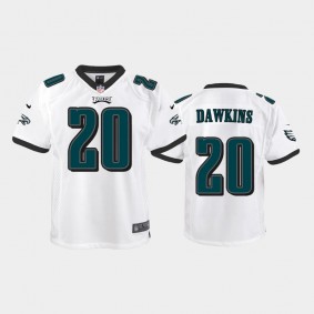 Youth Brian Dawkins Philadelphia Eagles White Game Jersey