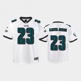 Youth C.J. Gardner-Johnson Philadelphia Eagles White Game Jersey