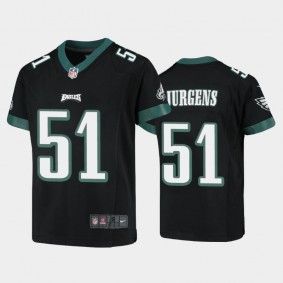 Youth Cam Jurgens Philadelphia Eagles Black Game Jersey