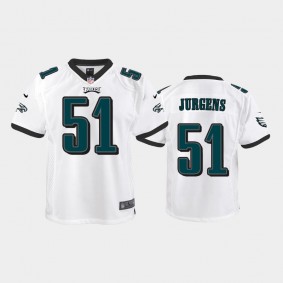 Youth Cam Jurgens Philadelphia Eagles White Game Jersey