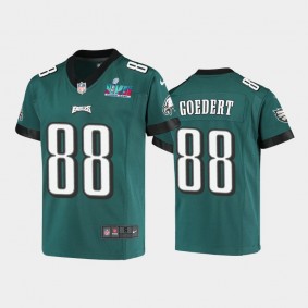 Youth Dallas Goedert Philadelphia Eagles Midnight Green Super Bowl LVII Game Jersey