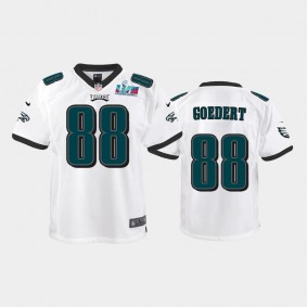 Youth Dallas Goedert Philadelphia Eagles White Super Bowl LVII Game Jersey