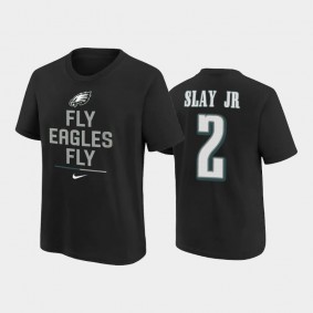 Youth Darius Slay Jr Philadelphia Eagles Black Name & Number T-Shirt