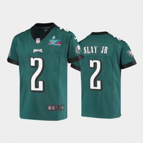 Youth Darius Slay Jr Philadelphia Eagles Midnight Green Super Bowl LVII Game Jersey