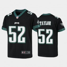 Youth Davion Taylor Philadelphia Eagles Black Game Jersey