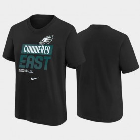 Youth Philadelphia Eagles Black 2022 NFC East Division Champions Locker Room T-Shirt